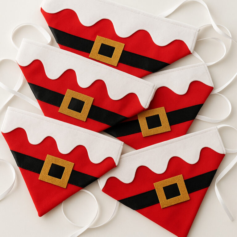 Kit 10 Bandanas Pet Feltro Fantasia Carnaval Diver