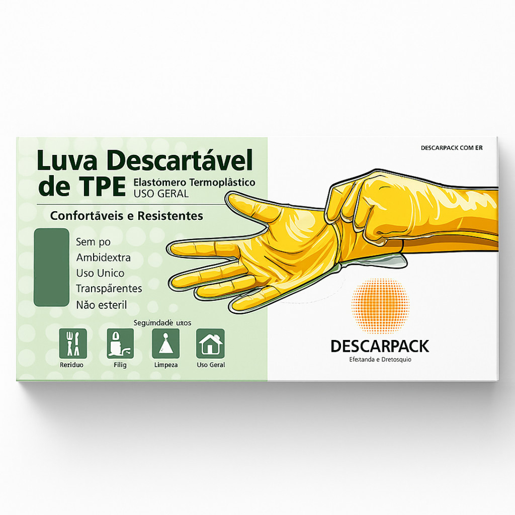Luva VinilFlex TPE Descarpack – P ao G