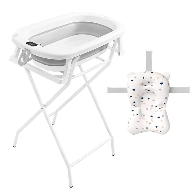 Banheira Infantil de Bebê Dobrável com Suporte T