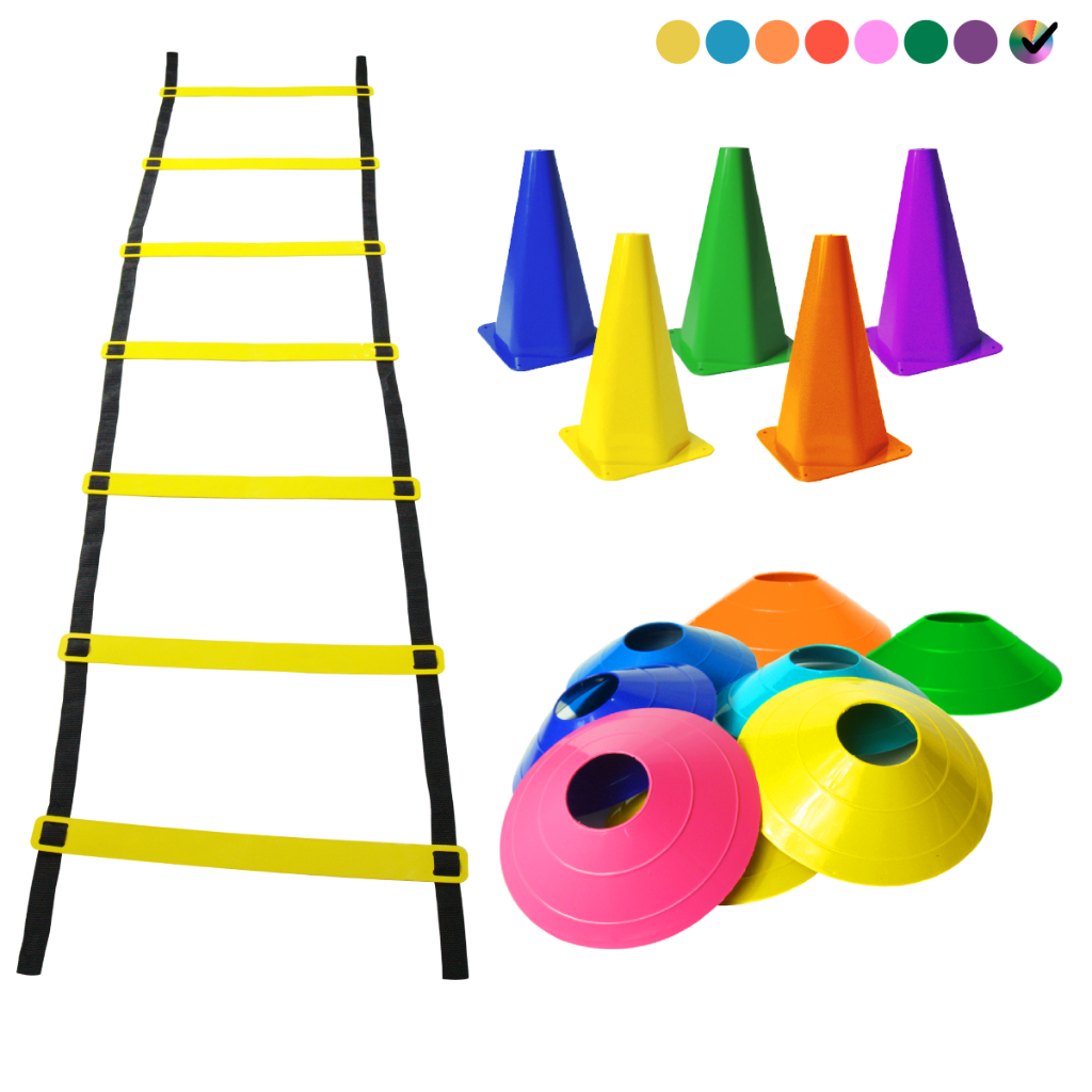 NINJA-Max Kit Funcional Agilidade 5 Chapéus + 5 Cones e Escada