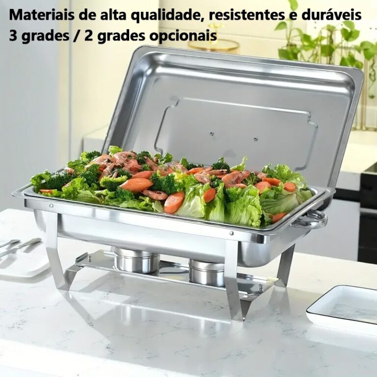 Rechaud Profissional Inox 12L com 1, 2 ou 3 Divis�