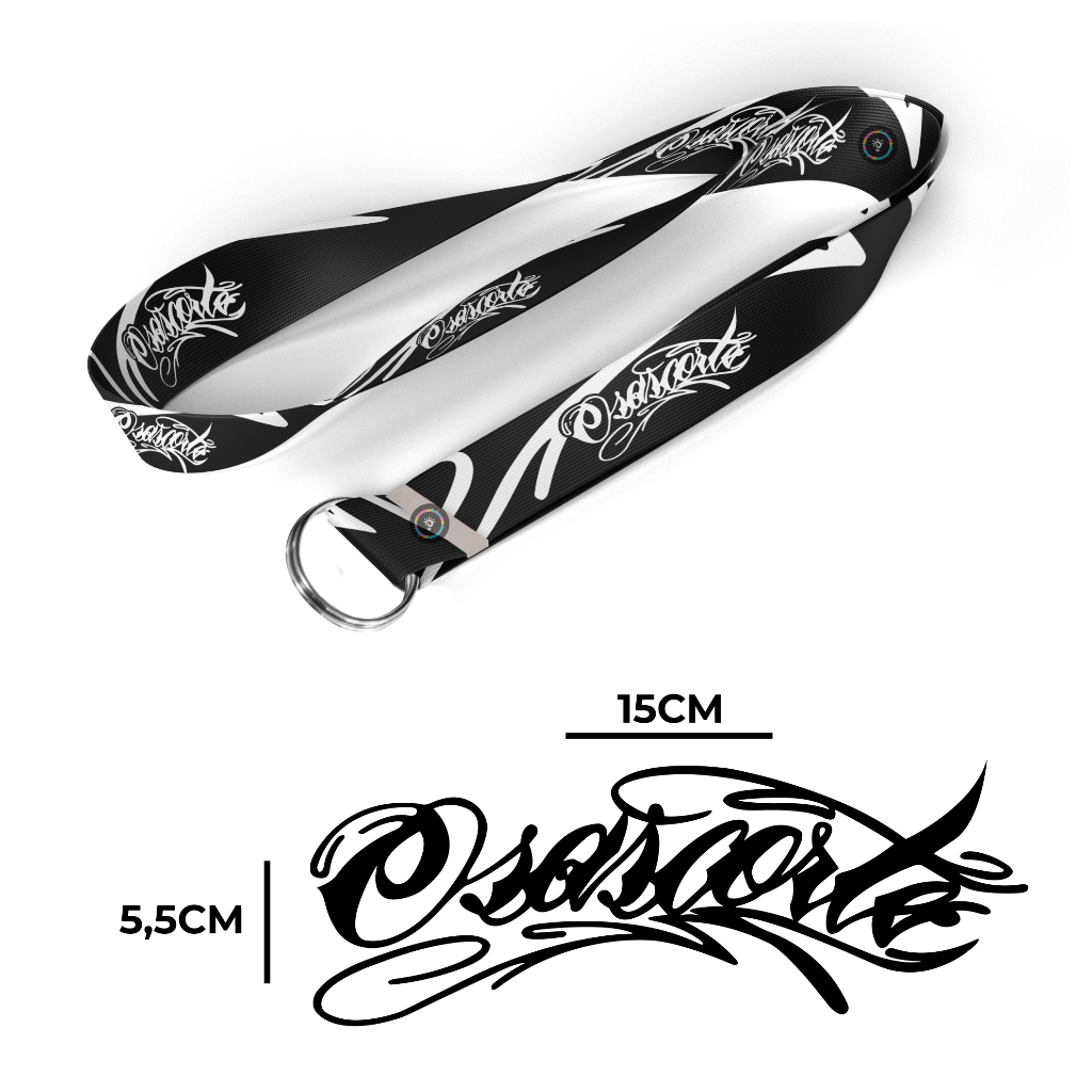 Adesivo Osascorte e Cordão Chaveiro para Moto Carro