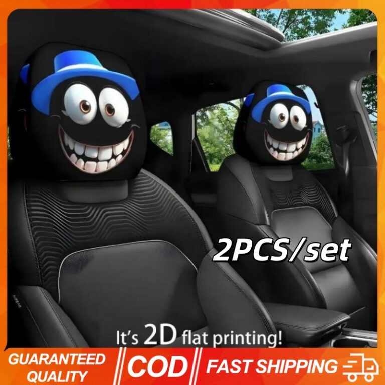 Fronha De Carro Estampada Com Rosto Sorridente , 2