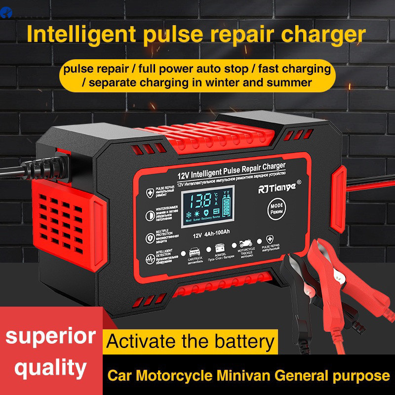 Carregador De Bateria 12v bivolte Inteligente Digital 4ah até 100ah Carro Pickup Jet Ski Etc de chum