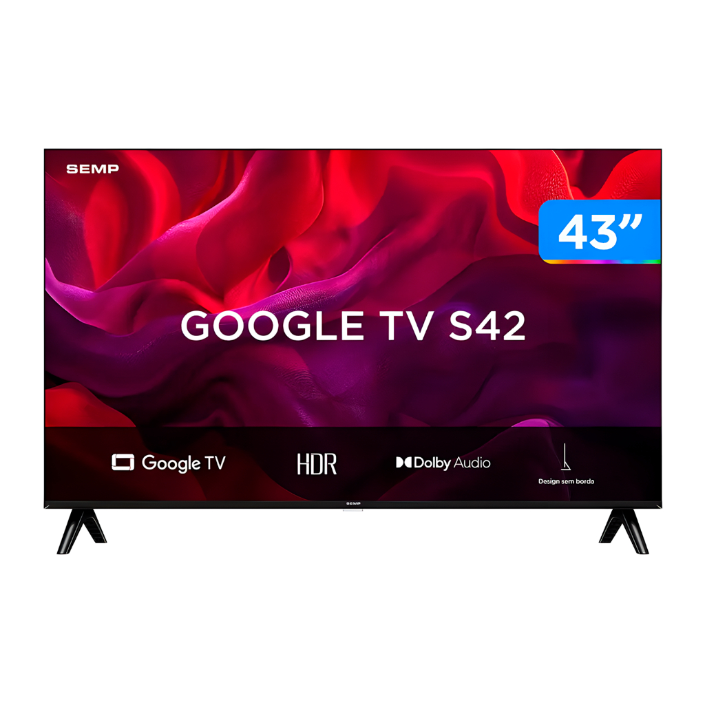Smart Tv Semp 43S42 43 Led FHD Google Tv Dolby Audio 60Hz