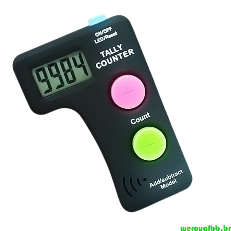 weroyalbb Contador Digital Portátil 0-9999 Manual Eletrônico Pode Adição E Subtração Conoun Multiuso