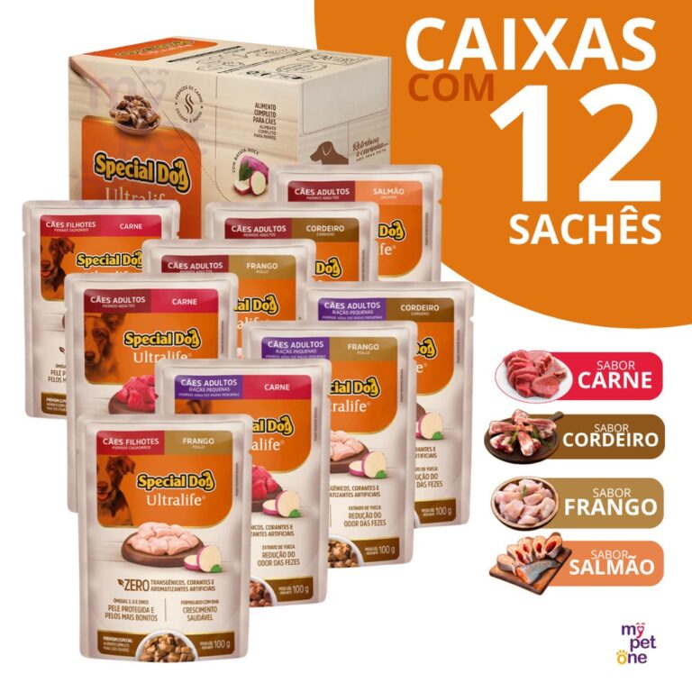 Caixa 12 Sachê Premium Para Cães Special Dog