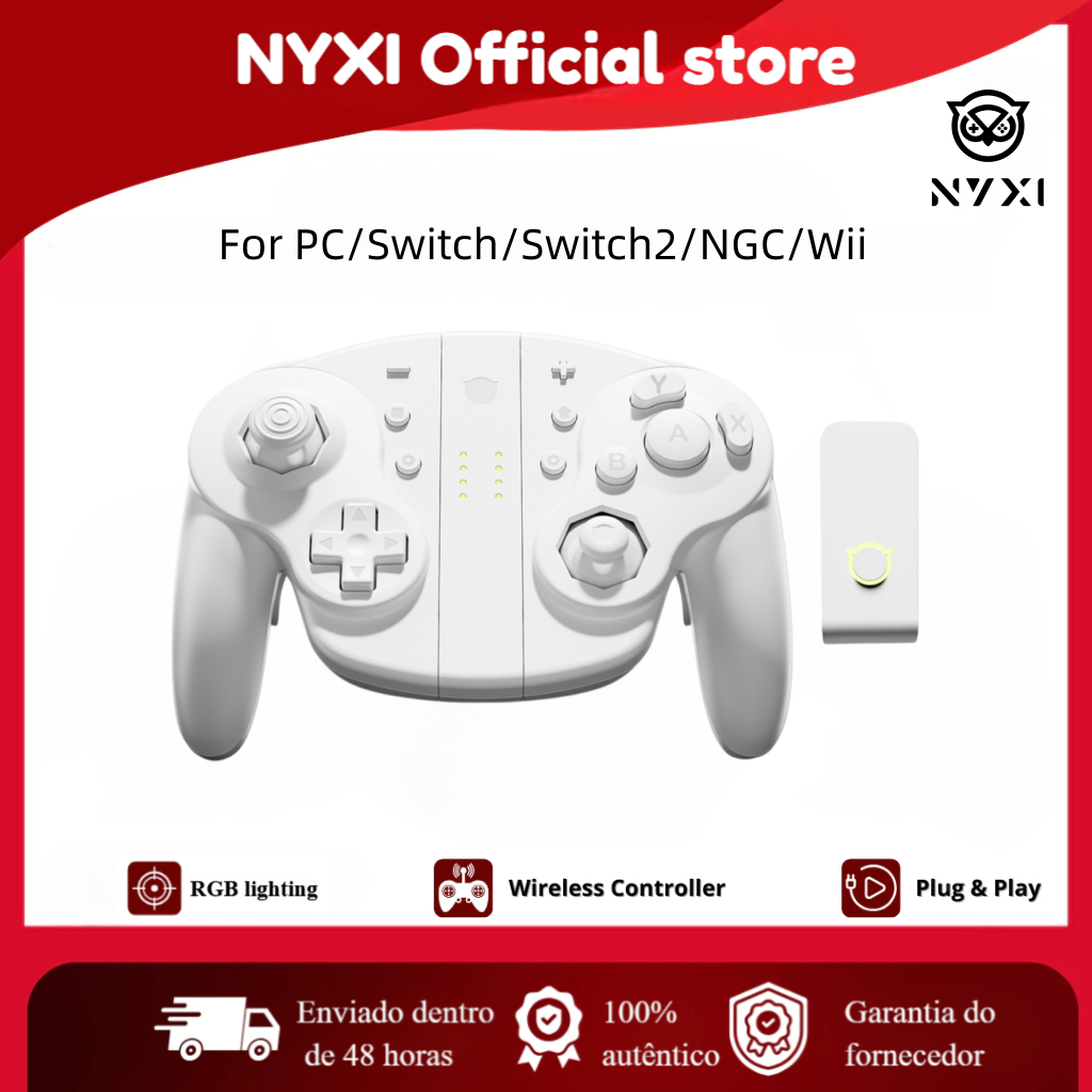 Controlador De Jogo Sem Fio NYXI Wizard 2 Adequado Para Nintendo Switch GameCube PC Wii