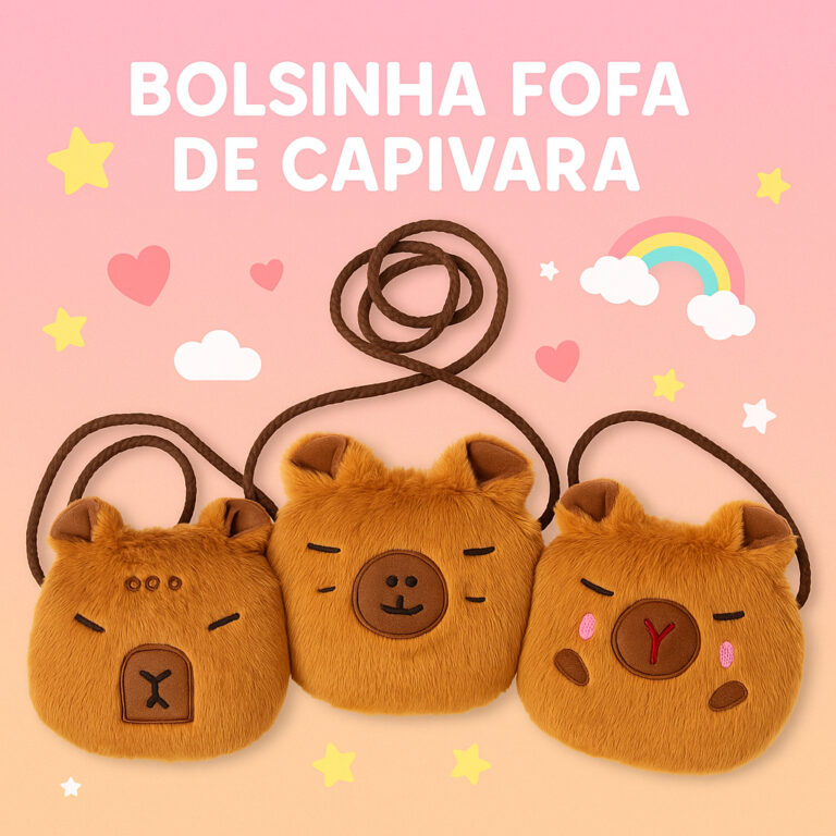 Bolsa Capivara Infantil Feminina Moda Menina Bolsi
