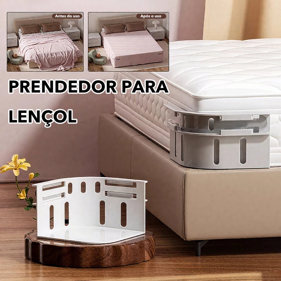 4pcs Prendedor de Lençol Antideslizante  Fixador de Cama Ajustável, Fita Sem Pregos