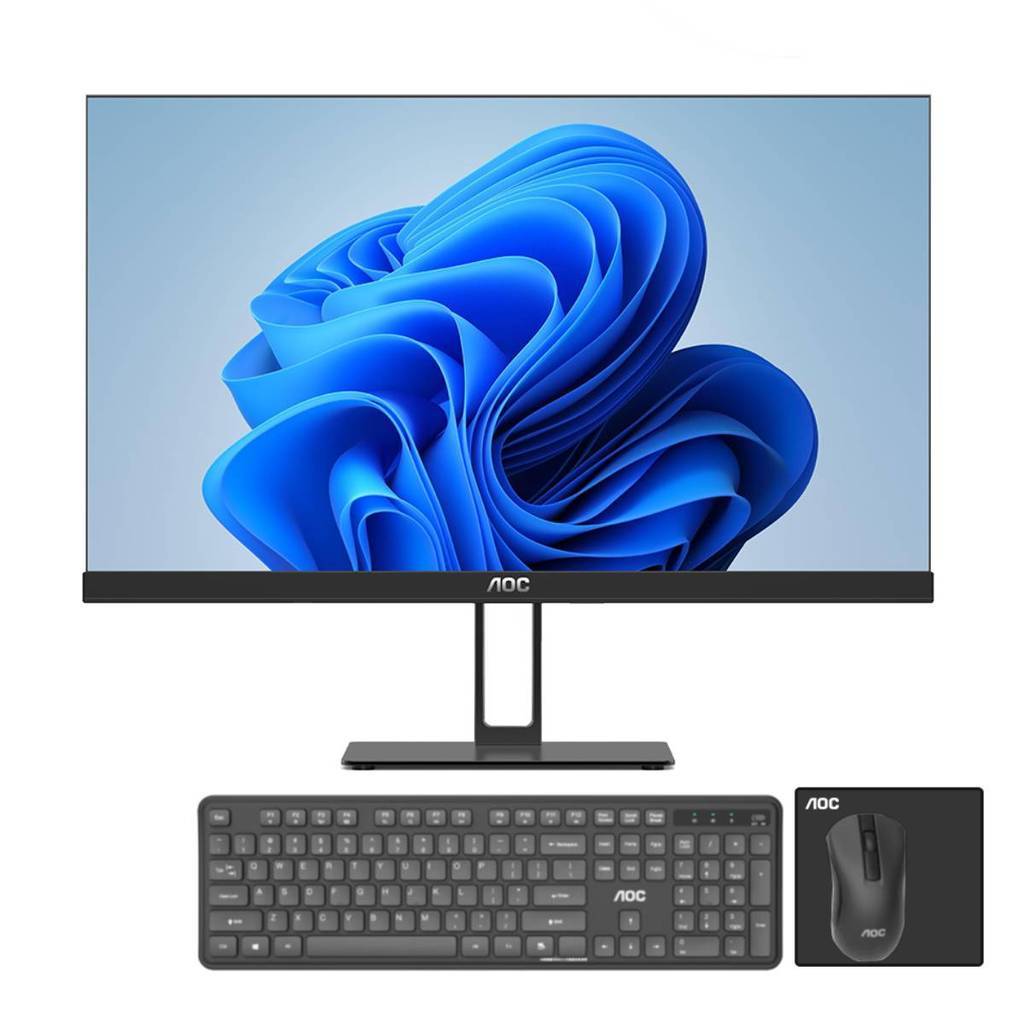 Computador All in One Intel Core i7 16GB 512GB SSD 23.8 Full HD com Teclado Mouse Mousepad AOC D-A24