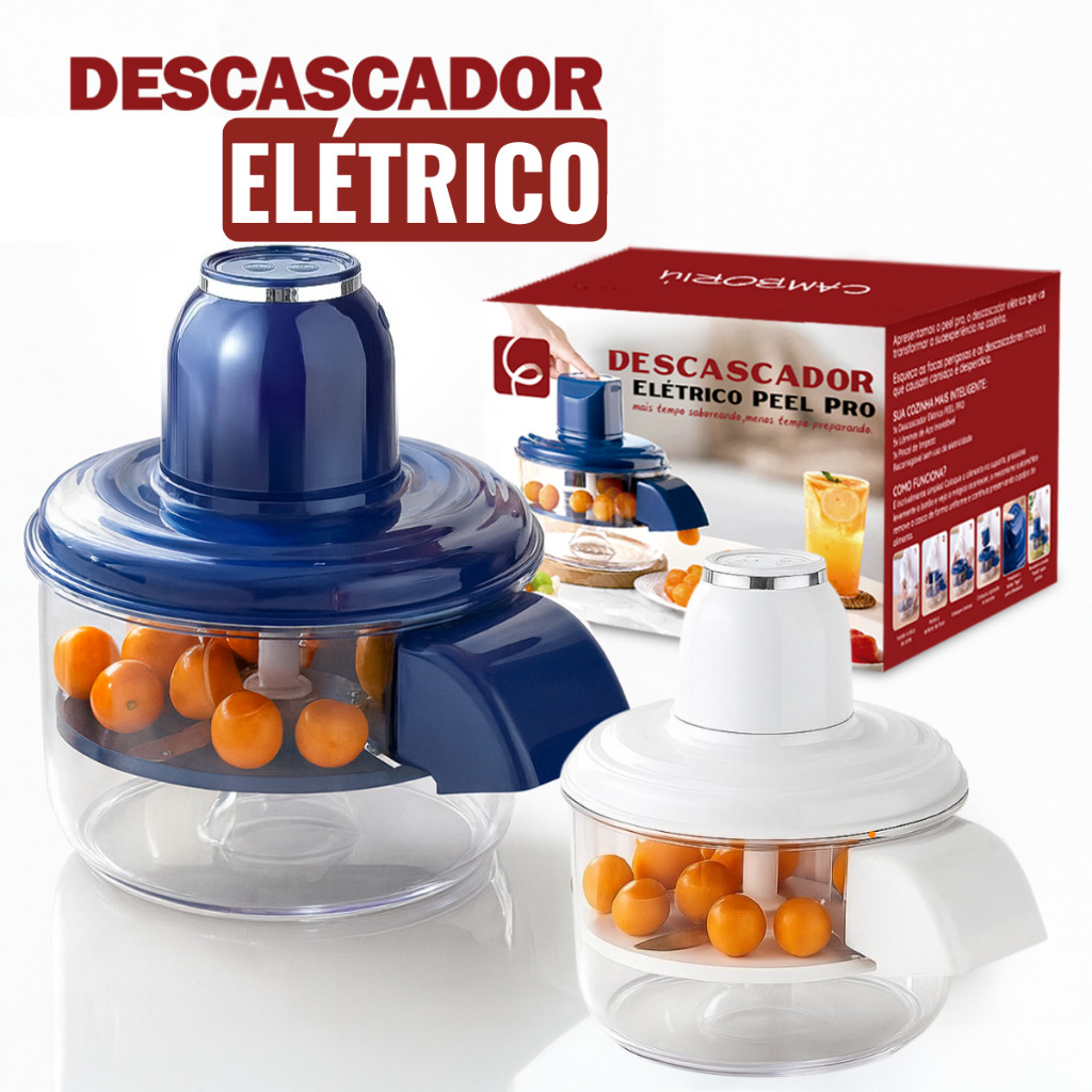 Descascador Elétrico Bivolt Automático para Uvas, Tomates, Alho e Frutas Delicadas  Praticidade e Ra