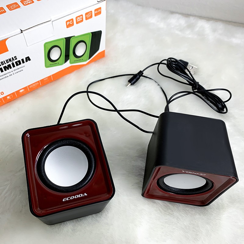Caixa de alto-falante USB P2 para computadores desktop, laptops, pequenos alto-falantes de alta qual