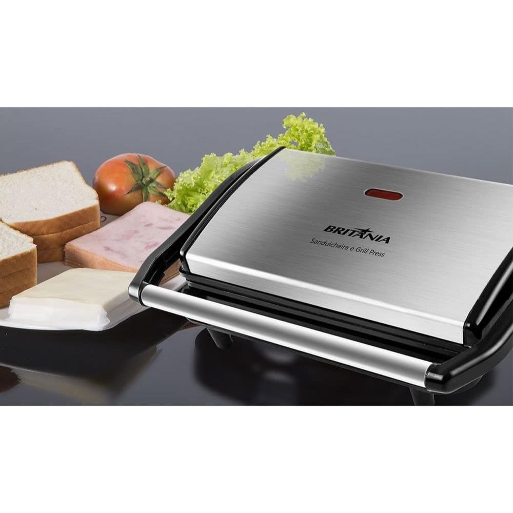Sanduicheira e Grill Britânia BGR27I Press 2 em 1 850W 220V