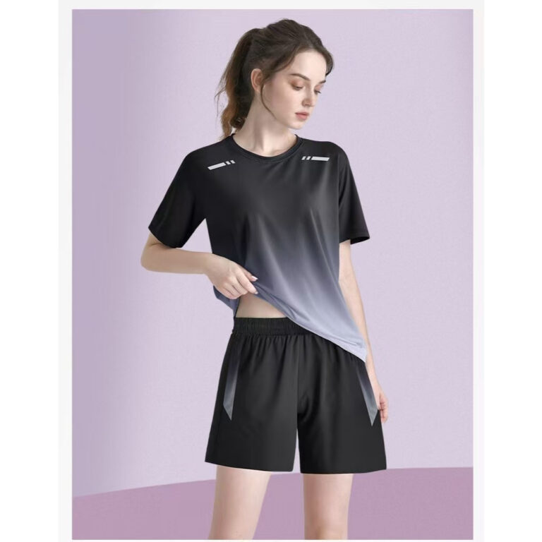 Roupas esportivas de manga curta para corrida de v