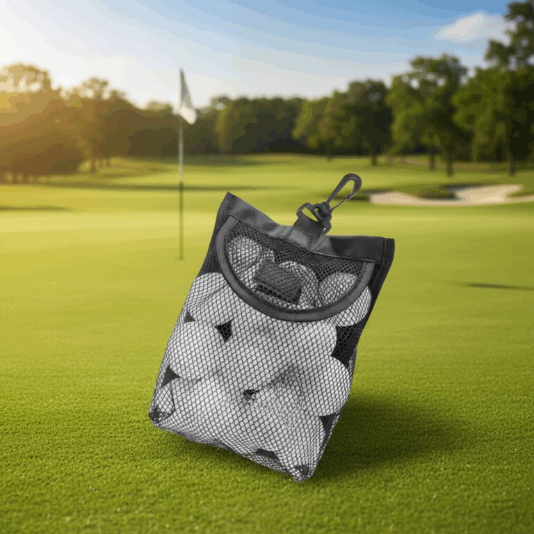 18-Bolsa de Rede para Golfe com Gancho, Suporte de