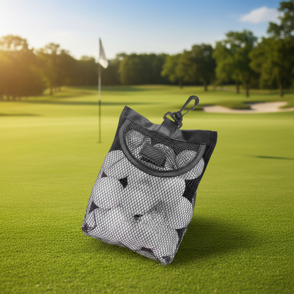18-Bolsa de Rede para Golfe com Gancho, Suporte de Armazenamento para Novos Jogadores de Golfe