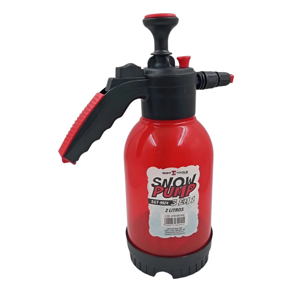 Snow Pump 3 Em 1 Pulverizador Manual 2L Snow Foam Lavagem Automotiva Com Espuma Densa Uso Econômico