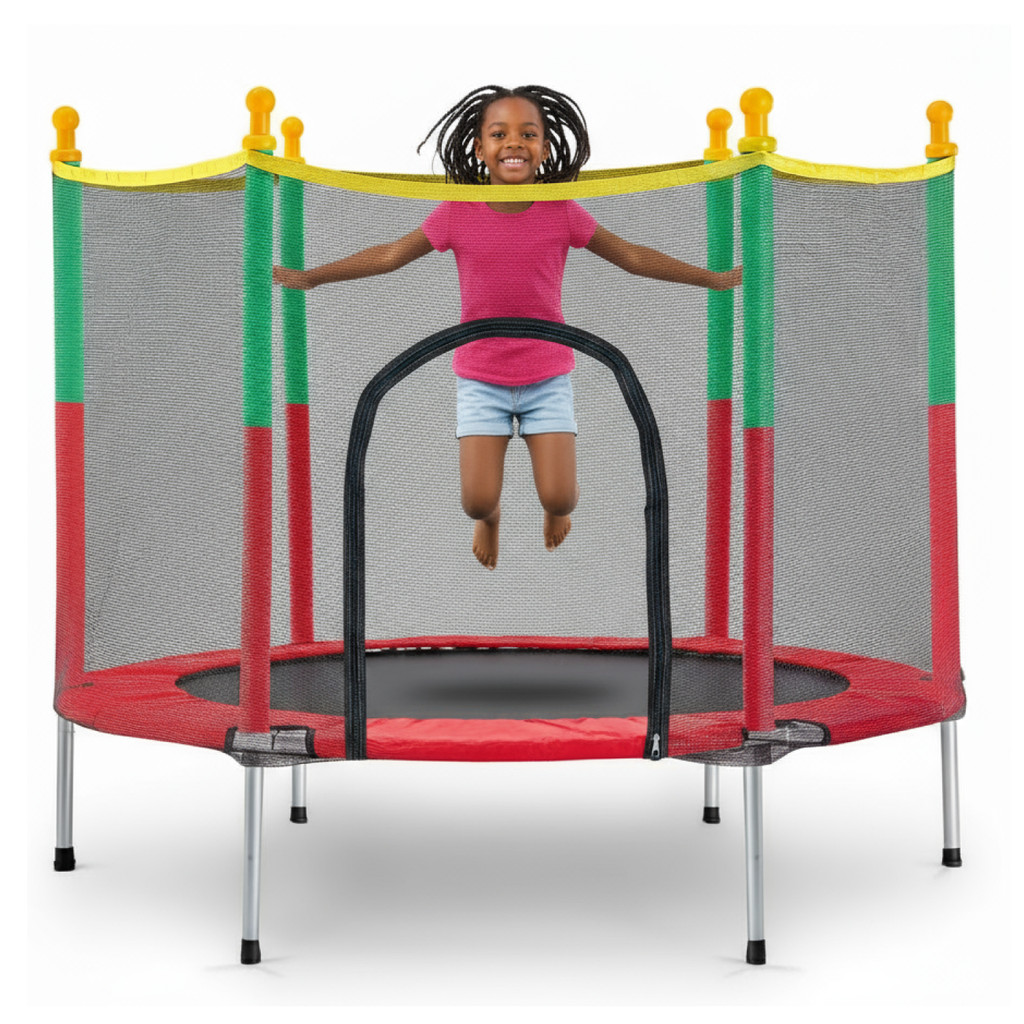 Cama Elástica Infantil Pula Pula Trampolim 1,40 M  Colorida, Vermelha