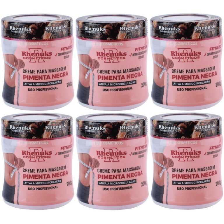 Kit 6 Gel Massageador Redutor de Medidas Pimenta N