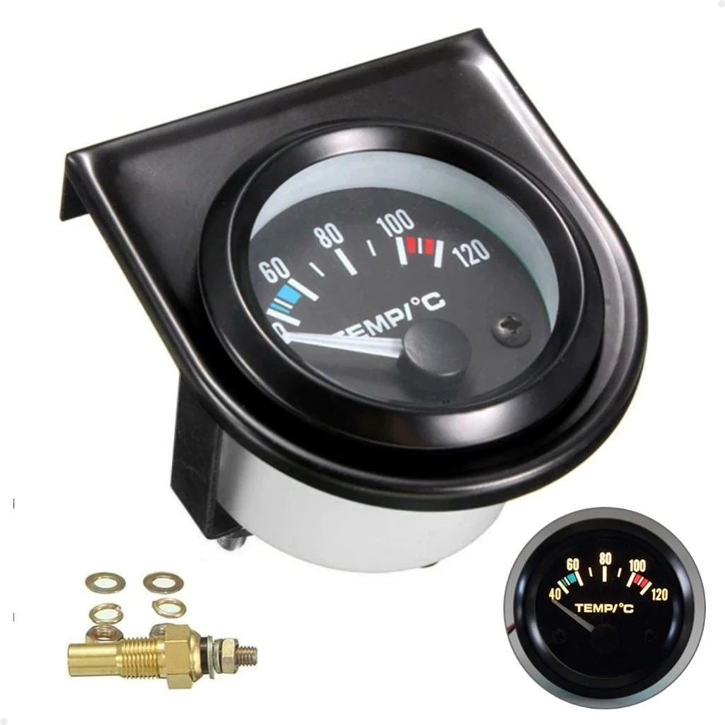 Marcador Indicador de Temperatura Automotivo Universal 12V 52mm