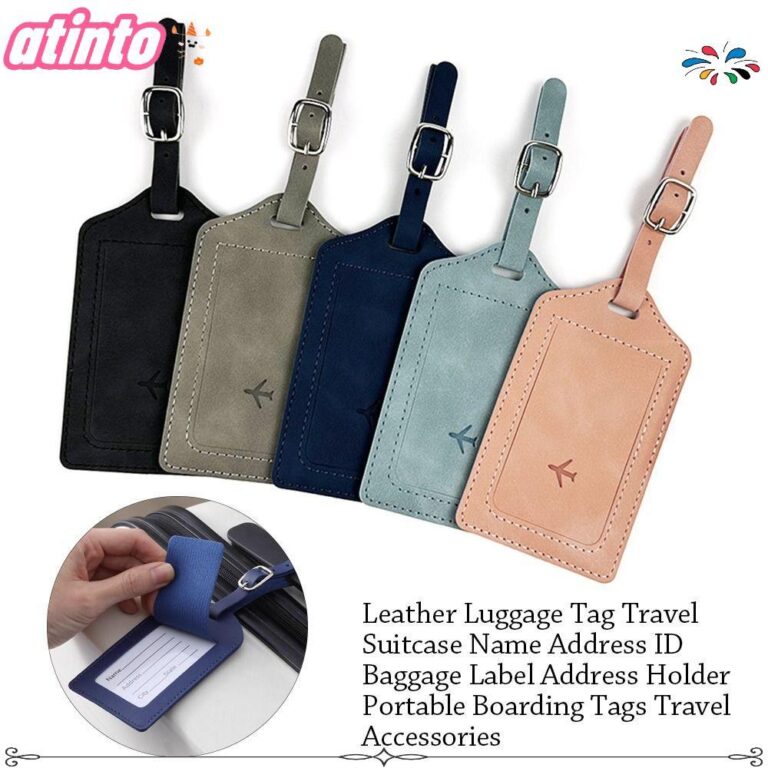 Etiqueta De Bagagem ATINTO , Couro Com De Papel Ex
