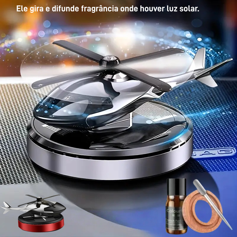 Helicóptero Aromatizador Solar Veicular Cheirinho Para Carro Difusor De Aroma Solar Para Carro Aroma