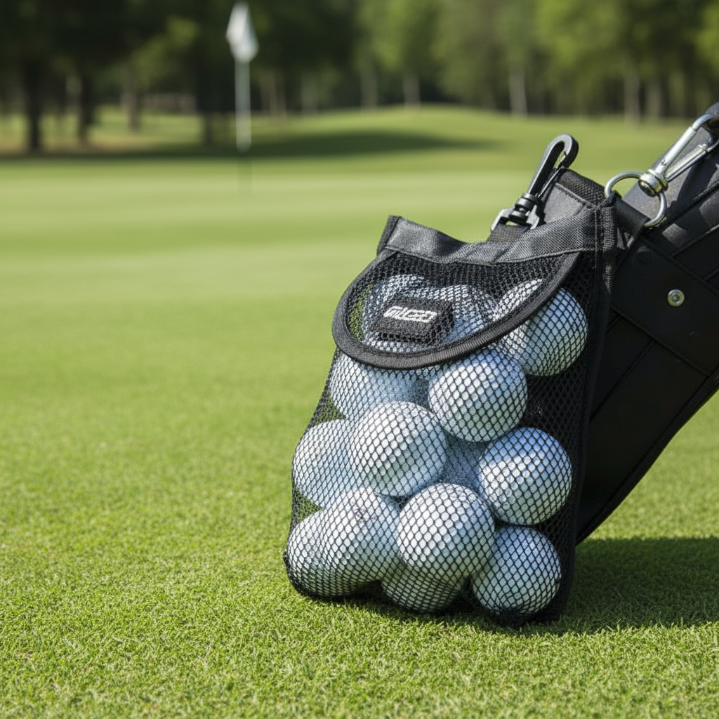 18-Bola Bolsa de Malha de Golfe com Gancho, Armazenamento de Treinamento para Golfistas Iniciantes