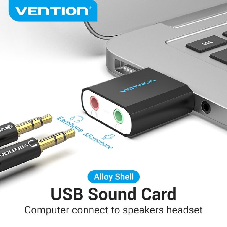 Vention USB Sound Card USB Audio Adapter with 3.5m