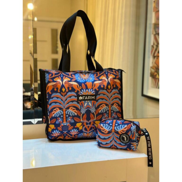 Bolsa Colorida Estampada Feminina Lateral e Transv