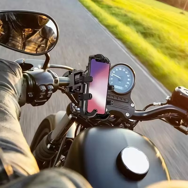 Suporte Universal Para Telefone Spider Para Motocicleta À Prova De Choque Ajustável