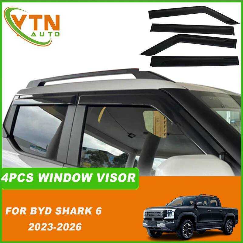 Para BYD Shark 6 2023 2024 2025 2026 Defletores Laterais Viseiras Da Janela Do Carro Chuva Sol Grd V