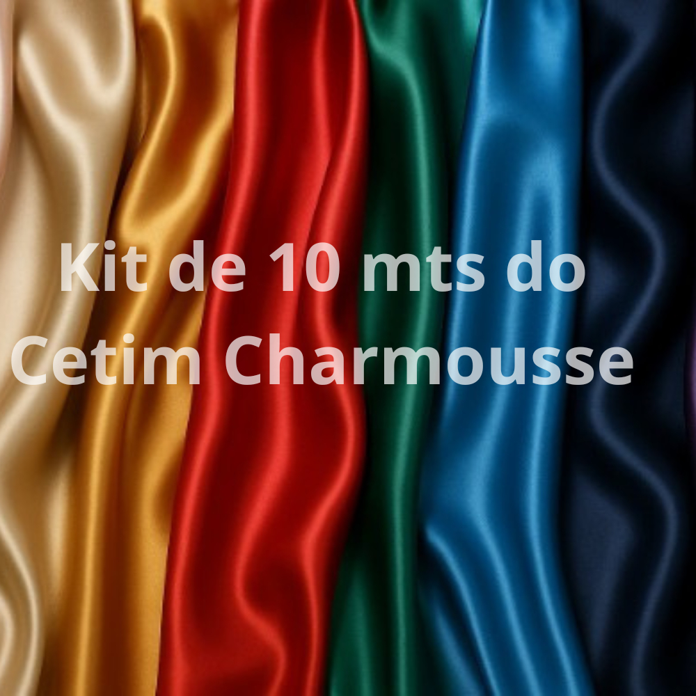 Tecido Cetim Charmousse 1,50m Largura – Brilhante Para Robes, Noivas e Decoração – Metro Inteiro