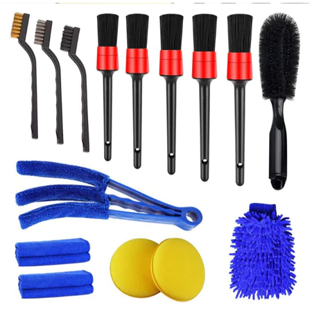 Kit 15 Peças Lavagem Automotiva Esponja + Escova 