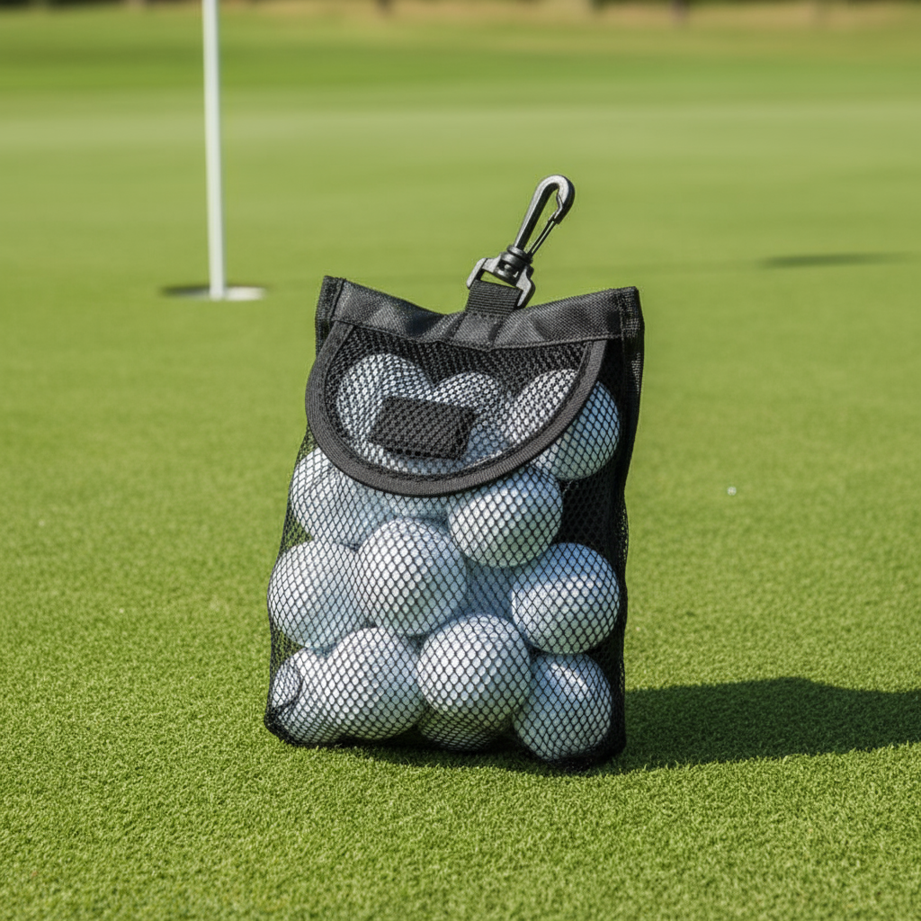 18-Bolsa de Golfe em Rede com Gancho, Bolsa de Armazenamento para Prática de Golfe para Iniciantes