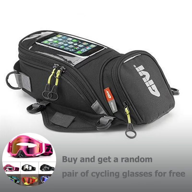 Bolsa De Tanque De Motocicleta Magnética De Liberação Rápida , Mochila À Prova Dágua 20L Com Janela