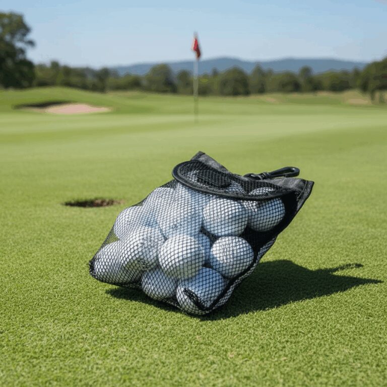 18-Bolsa de Malha para Golfe com Gancho, Organizad