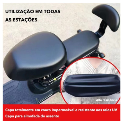 Capa De Assento De Bicicleta Elétrica De Três Pe