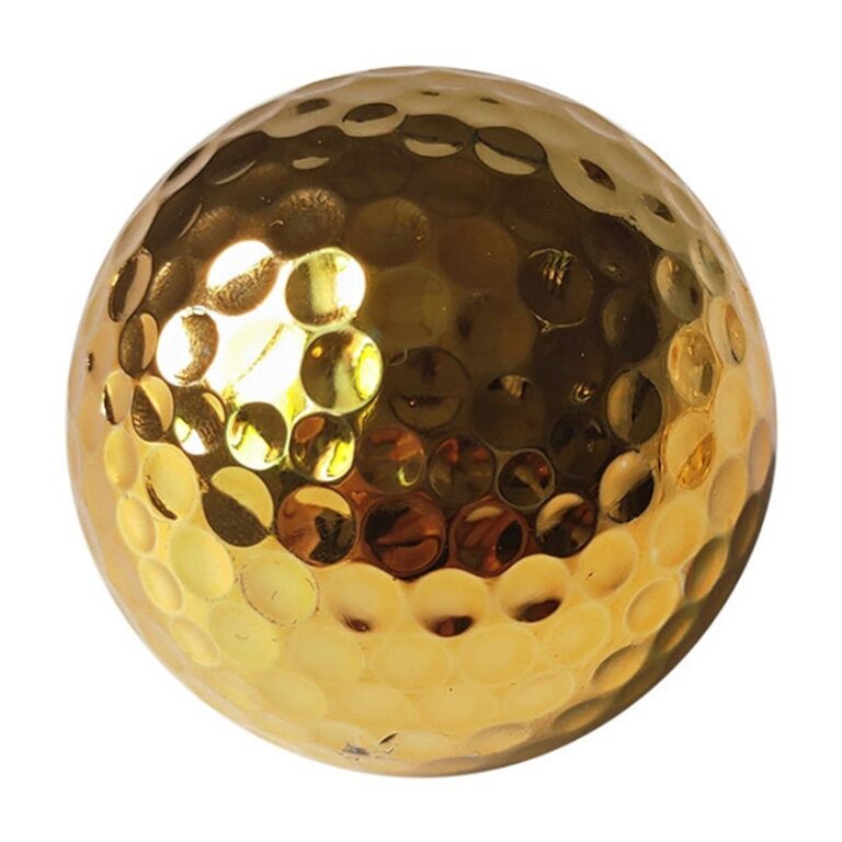 4 Bolas Golfe Banhadas A Ouro 26 Cm Para Treinamen