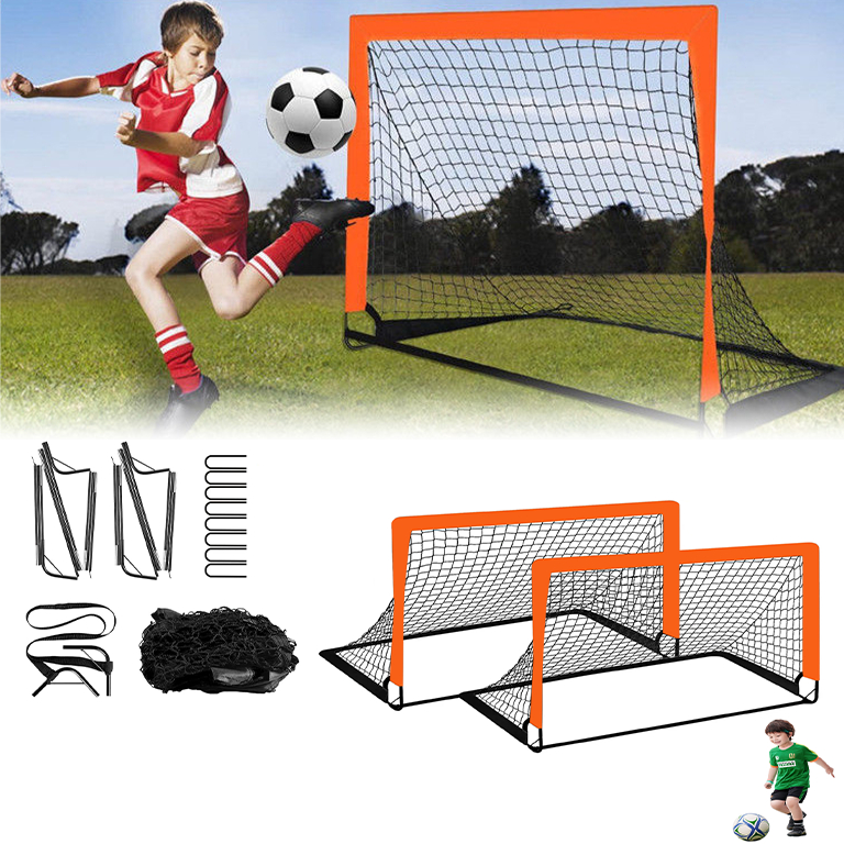 2Kit 120*90*90cm Rede De Futebol Gol Dobrável Dup