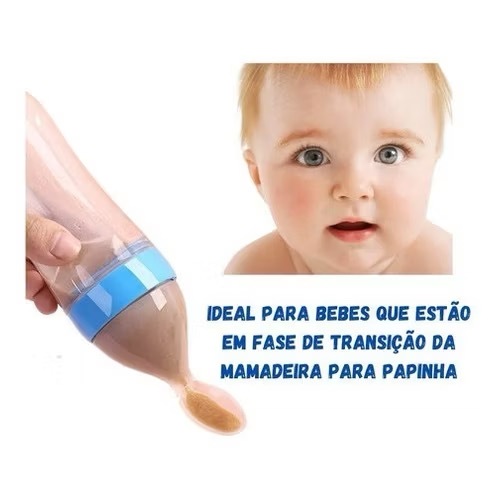 Mamadeira de Silicone com Colher Dosadora Para Beb
