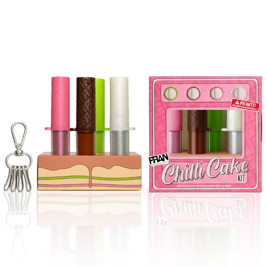 KIT FRAN CHILLICAKE KIT BY FRANCINY EHLKE (Contém 4 Glosses com 3,3g cada)