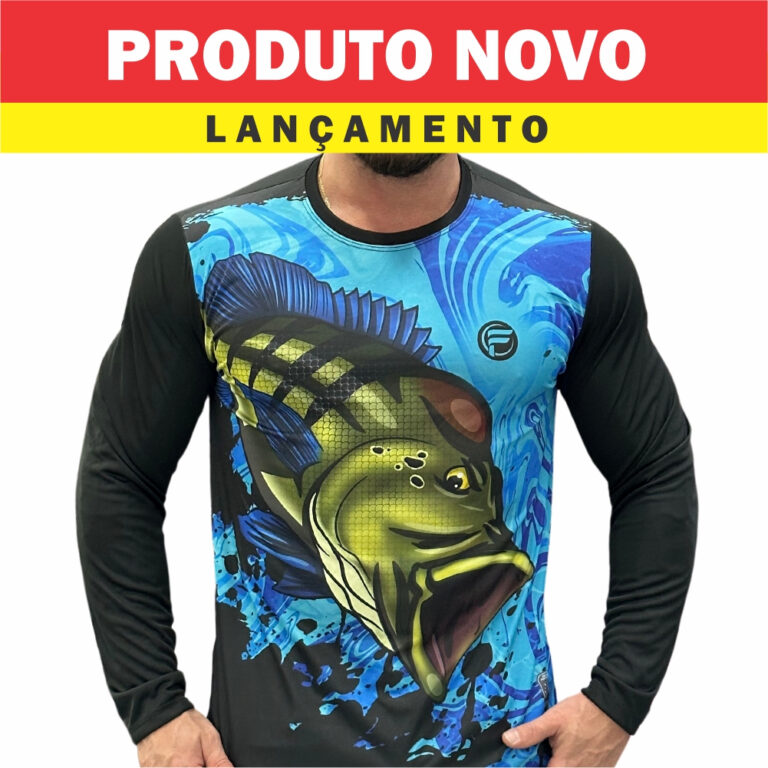 Camisa de Pesca Proteção Solar Uv50 Lançamento 