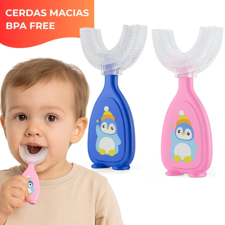Escova Dental Infantil Formato U 360° Silicone Ce