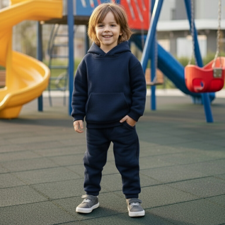Conjunto Moletom Infantil Juvenil Liso Capuz Bolso