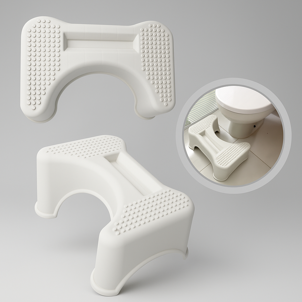 Banco Vaso Sanitário Apoio Pés Banquinho De Cócoras Antiderrapante Multiuso