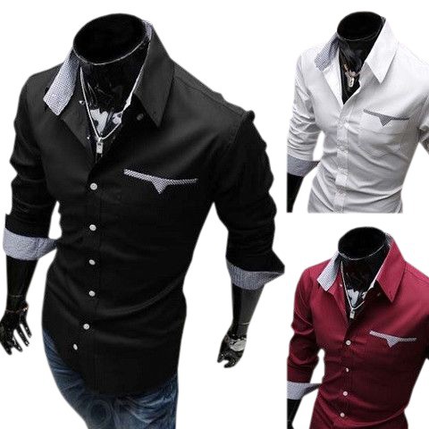 Camisa Social Masculina  Manga Longa Slim Fit Naci
