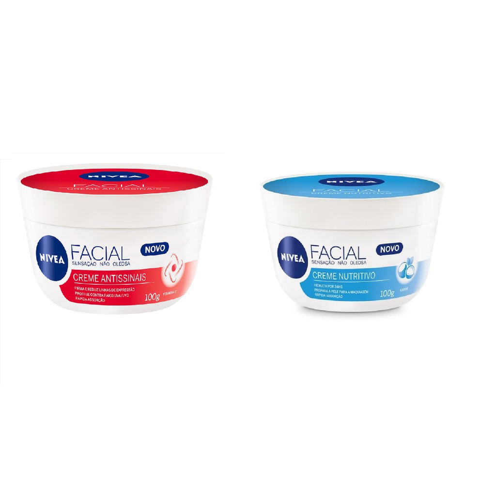 Kit Nivea Creme Antissinais 100g + Nivea Creme Nutritivo 100g