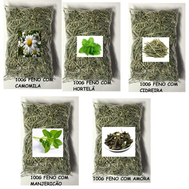 Kit feno saborizado 05 unid 100g cada NUTRIPANSPET