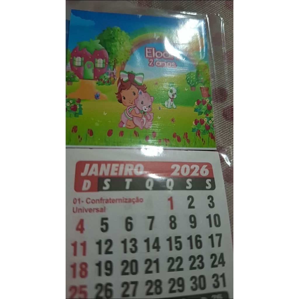 20 mini calendários 2026 personalizados – imãs de geladeira